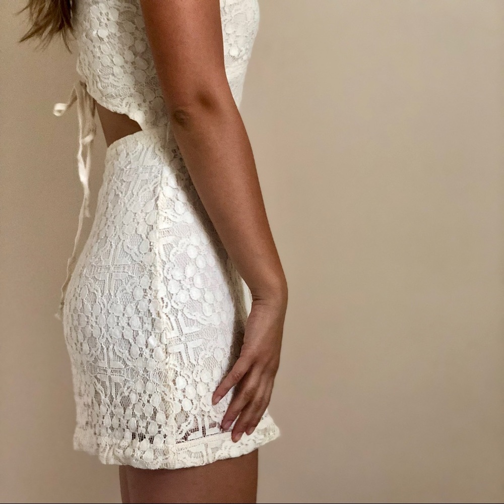 Hollister Cream Lace Dress